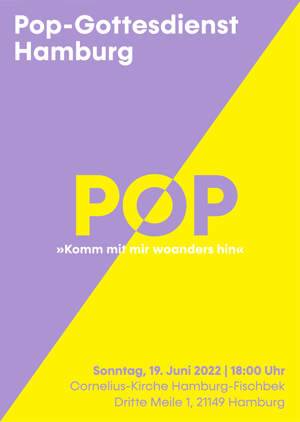 Plakat vom Pop-Gottesdienst Hamburg