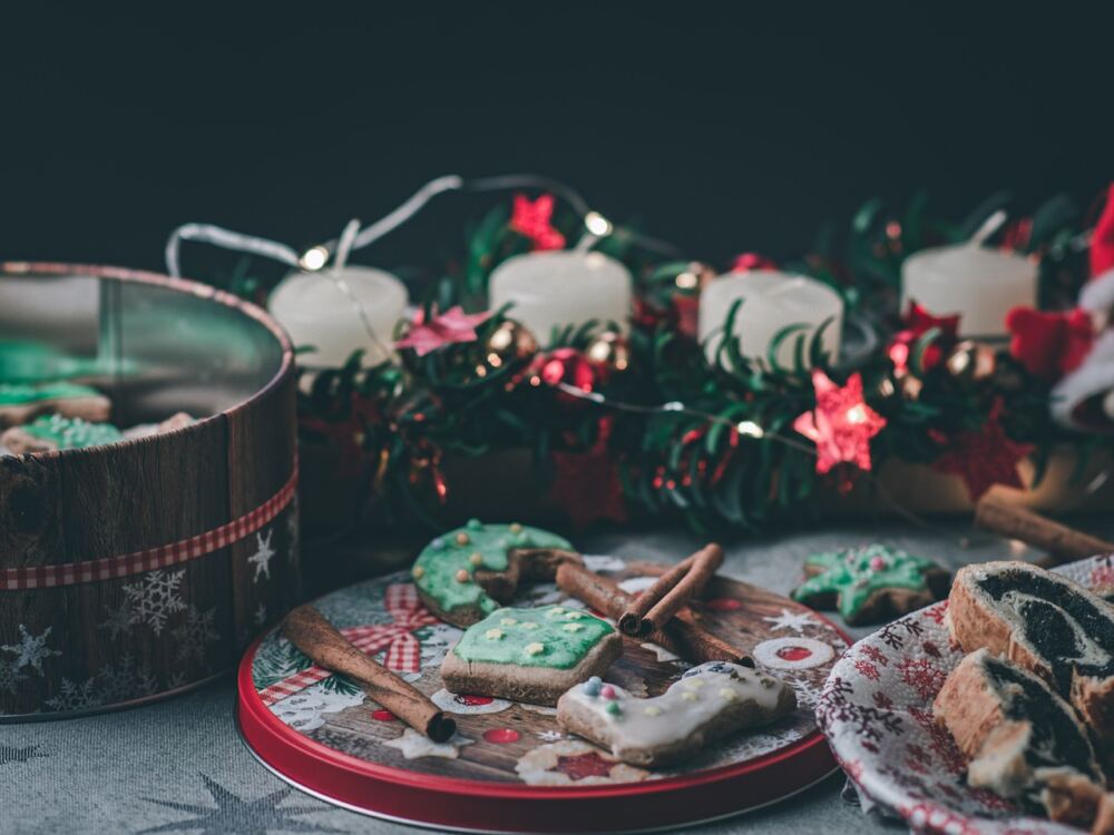 Adventsgesteck, Lebkuchen